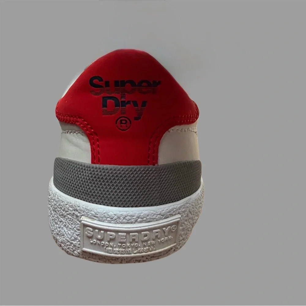 Superdry Vintage Court Trainers in White and‎ Navy